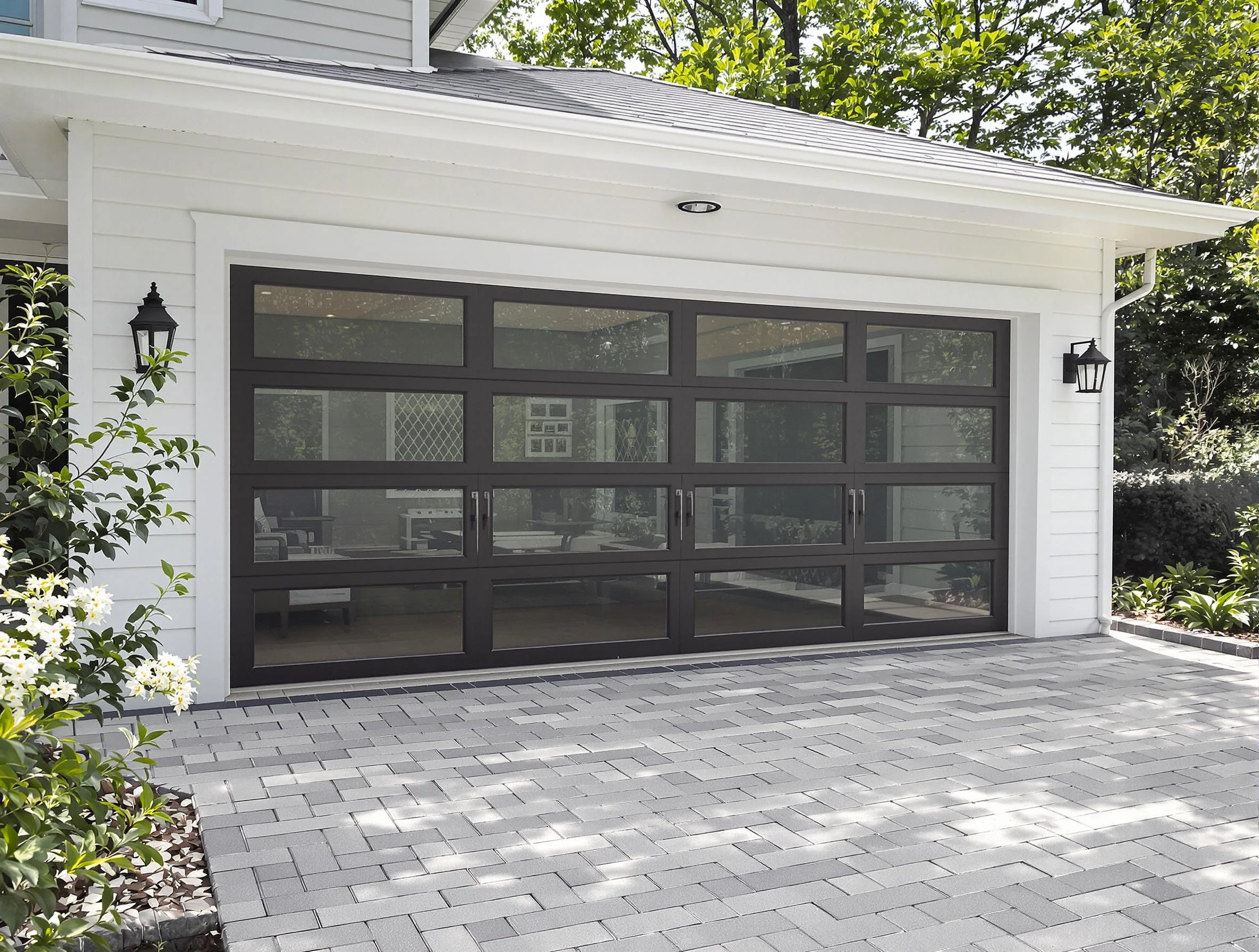 Superior Garage Door Repair design specialist presenting custom garage door options to Superior homeowner