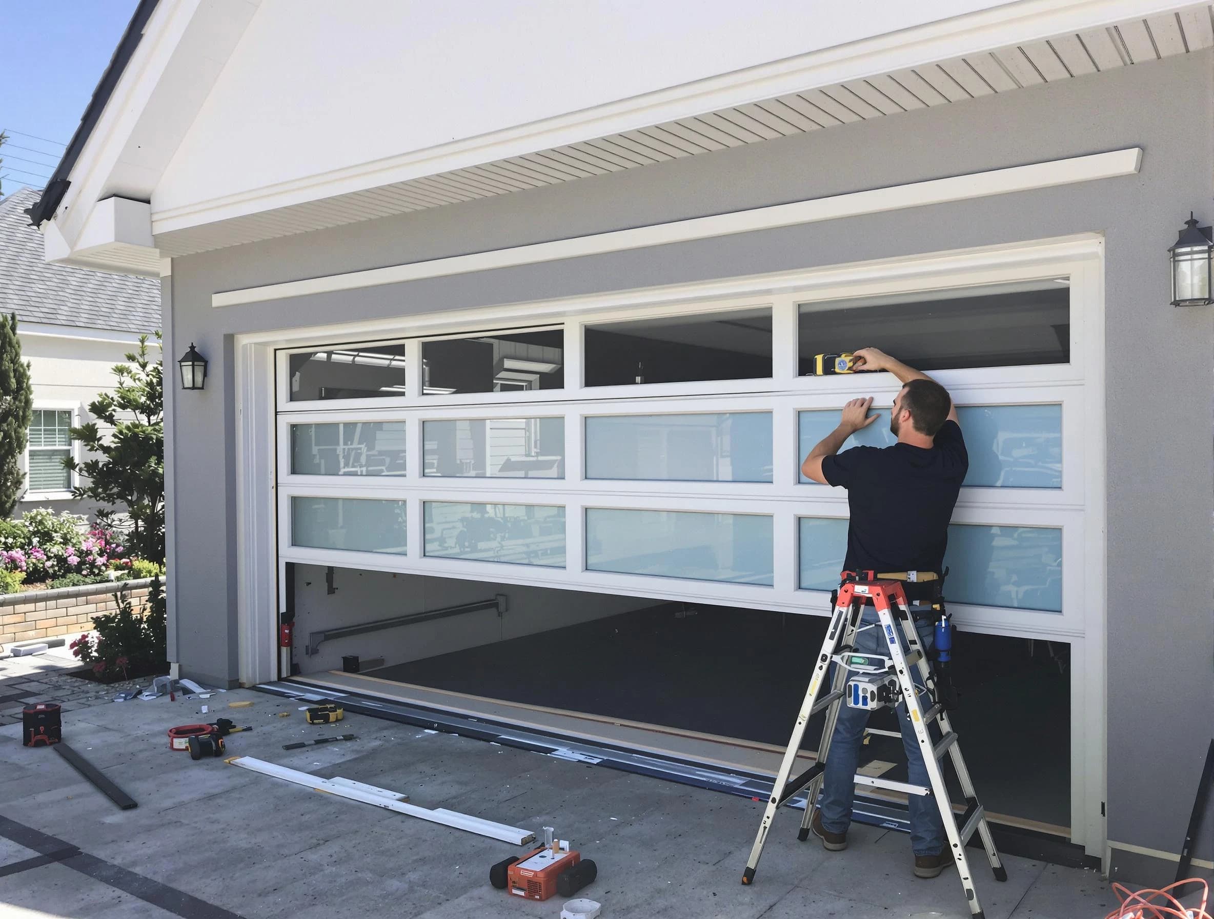 Superior Garage Door Repair team performing garage door replacement in Superior
