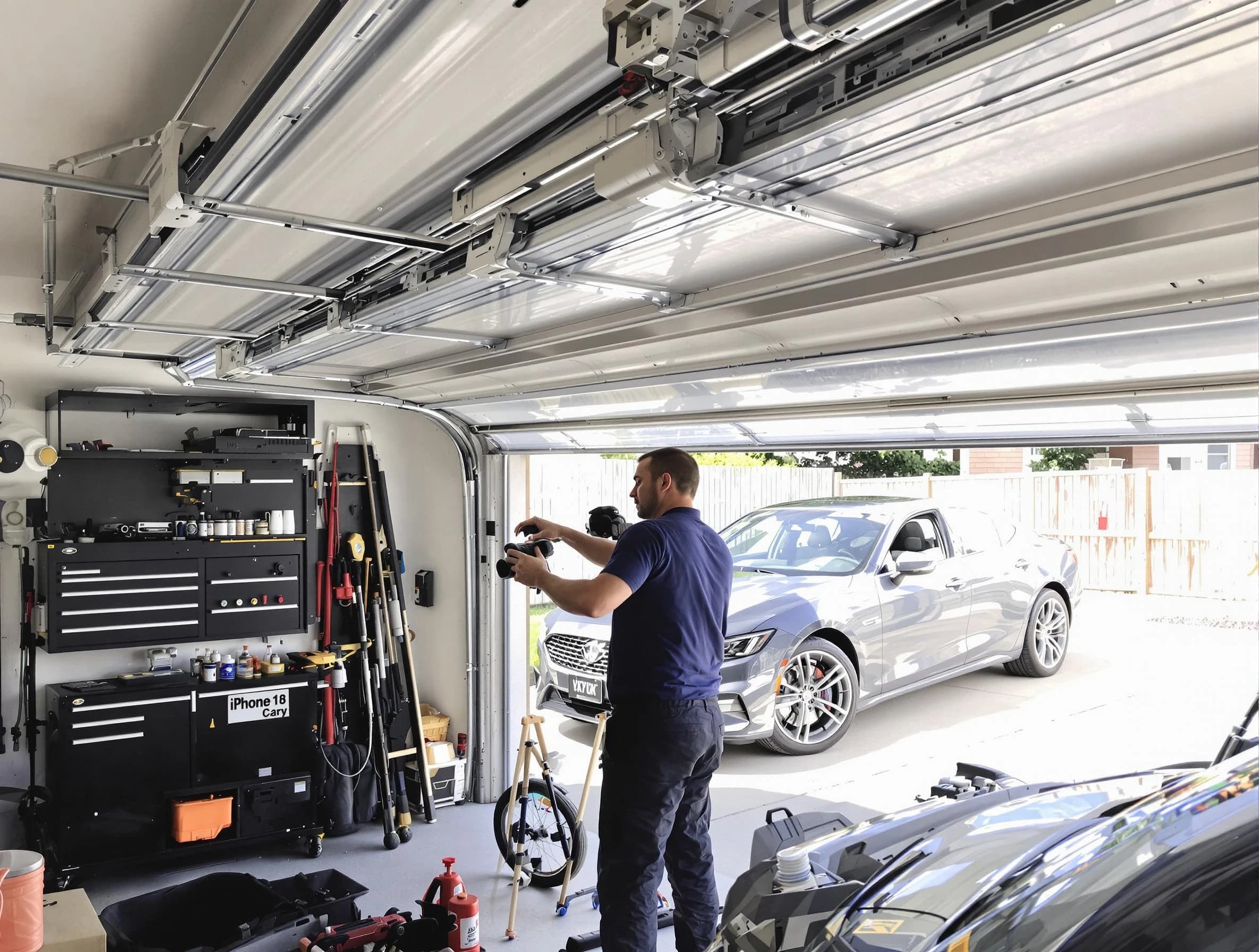 Superior Garage Door Repair technician fixing noisy garage door in Superior